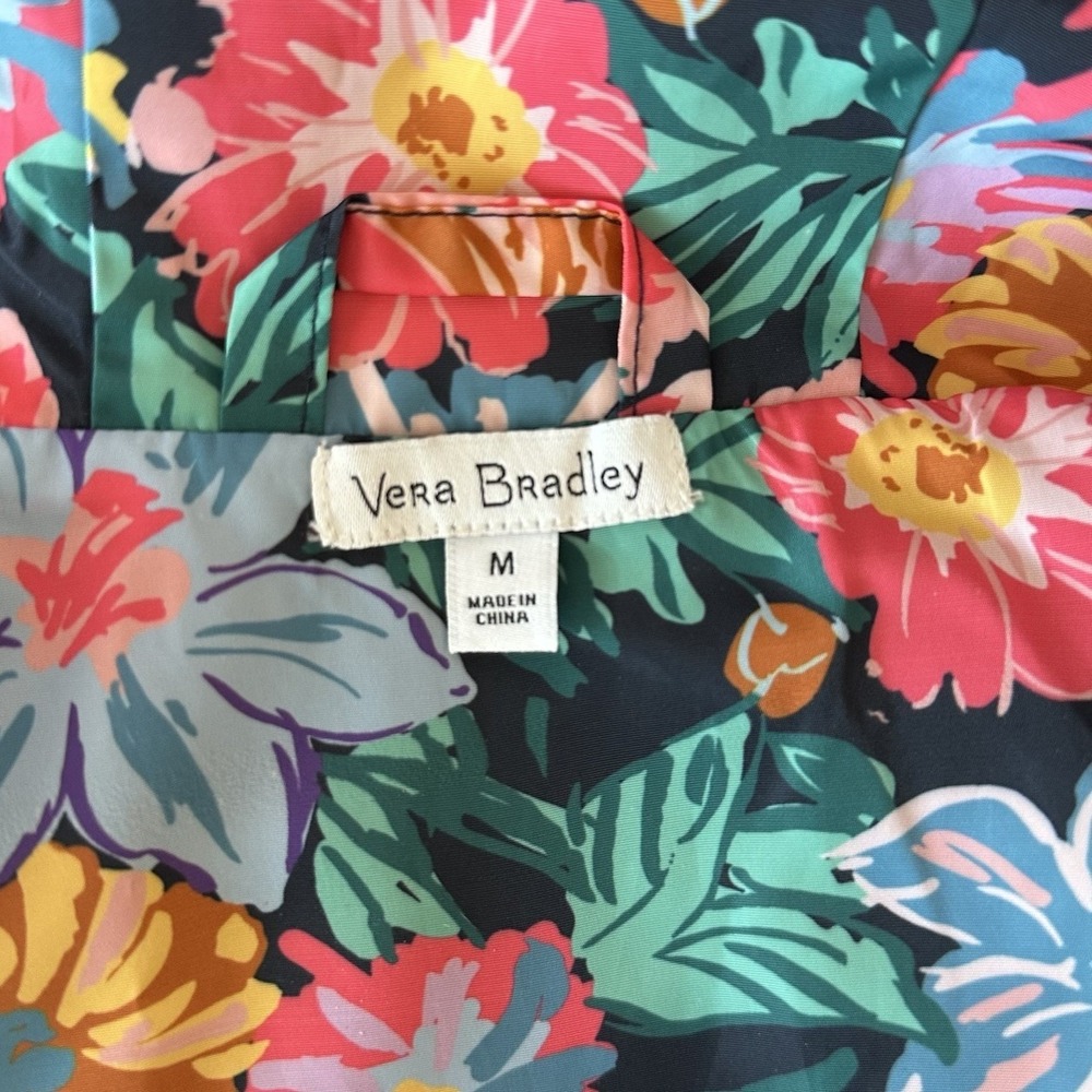 Vera Bradley Women's Floral Colorful Rain Jacket Size M Spring Bloomcore Flowers - Picture 8 of 16